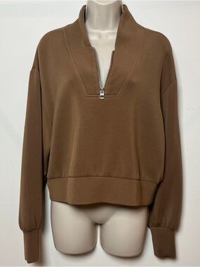 Varley Davidson Sweat Doublesoft Small Half-Zip Pullover Sweatshirt Activewear